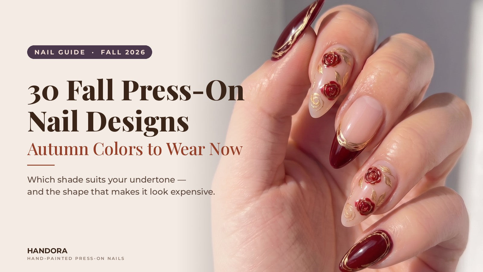 30 fall press-on nail designs and autumn colors to wear now – Handora nail guide