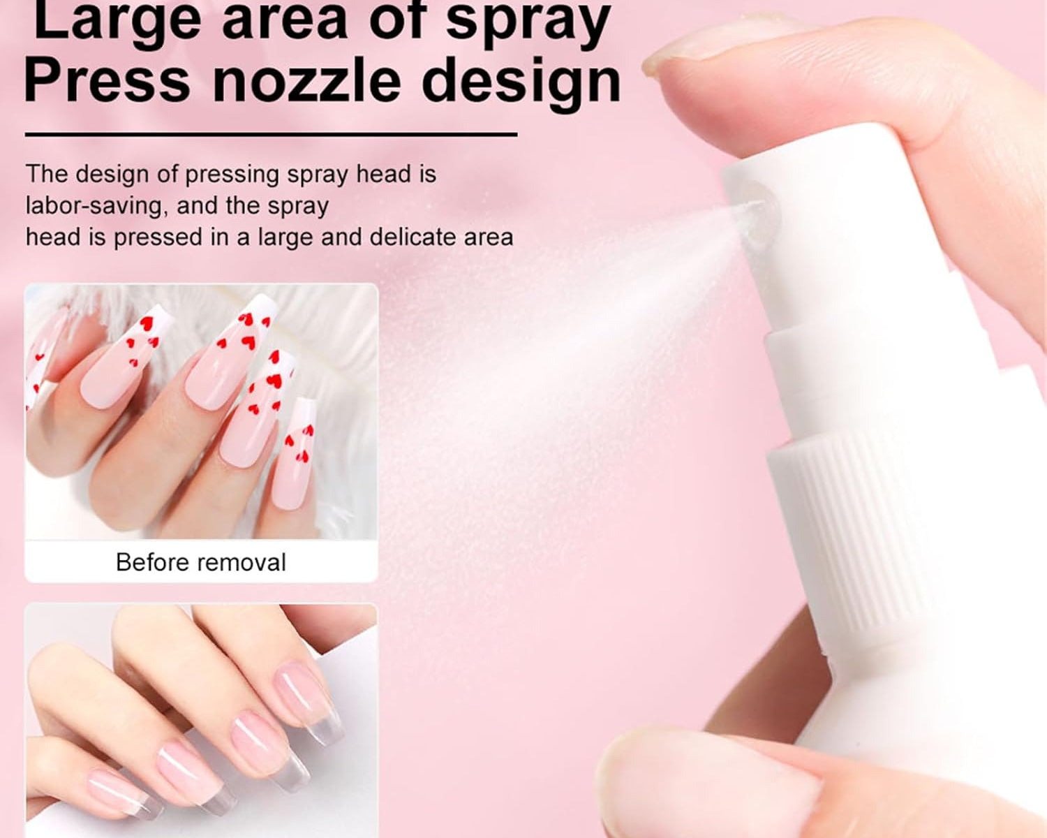 Press-on nail glue and Handora Magic Remover for safe removal