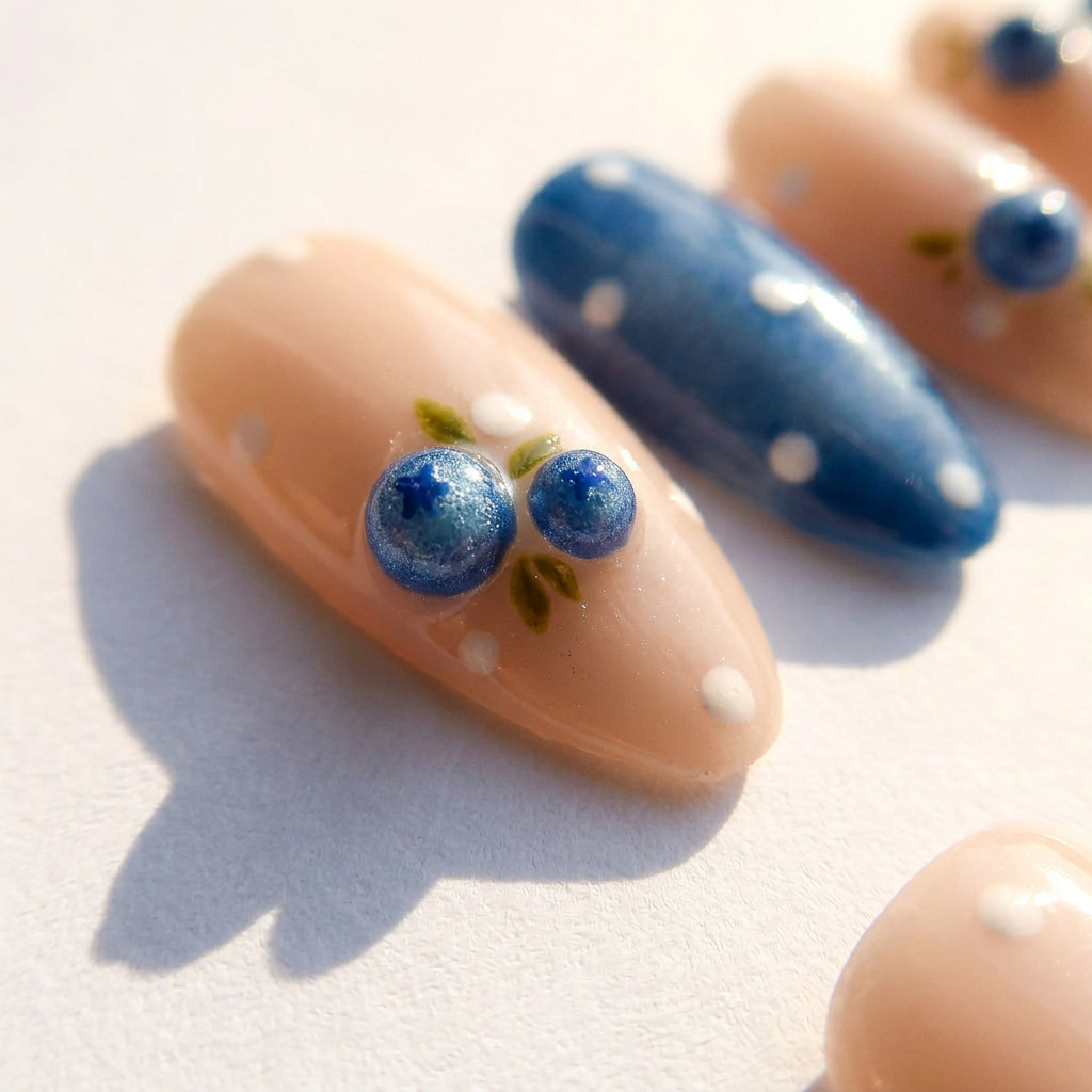 Berry Bubble full press-on nail set – sizes XS–L by Handora