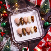 Amber Prowl winter press-on nails - in display box by Handora Nails