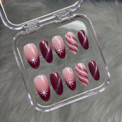 Berry Frost Cat Eye press-on nails – in gift box by Handora Nails