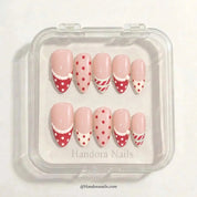 Candy Dot Christmas press-on nails - in display box by Handora Nails