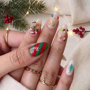 Candy Village Christmas press-on nails - design view 4 by Handora Nails