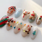 Candy Village Christmas press-on nails - design view 6 by Handora Nails