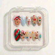Candy Village Christmas press-on nails - design view 8 by Handora Nails