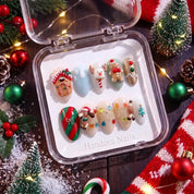 Candy Village Christmas press-on nails - design view 9 by Handora Nails