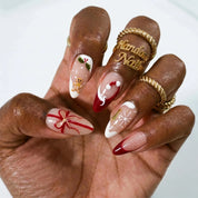 Christmas Morning Gingerbread press-on nails – on hand by Handora Nails