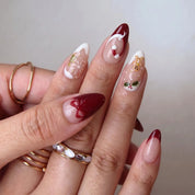Christmas Morning Gingerbread press-on nails – on hand by Handora Nails