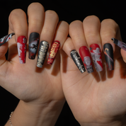 Poe Inspired Nails