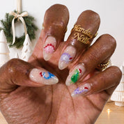 Dino Christmas Christmas press-on nails - design view 3 by Handora Nails