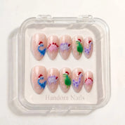 Dino Christmas Christmas press-on nails - design view 8 by Handora Nails