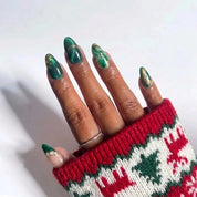 Emerald Eve Christmas press-on nails - design view 5 by Handora Nails