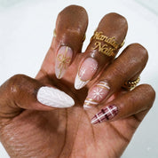 Gift Wrapped Christmas Sweater press-on nails – on hand by Handora Nails