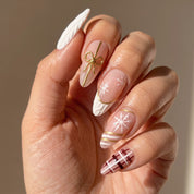 Gift Wrapped Christmas Sweater press-on nails – on hand by Handora Nails