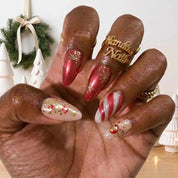 Gilded Candy Christmas press-on nails - design view 3 by Handora Nails