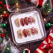 Gilded Candy Christmas press-on nails - design view 7 by Handora Nails