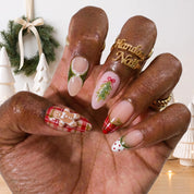 Gingerbread Tart christmas press-on nails – on hand by Handora Nails