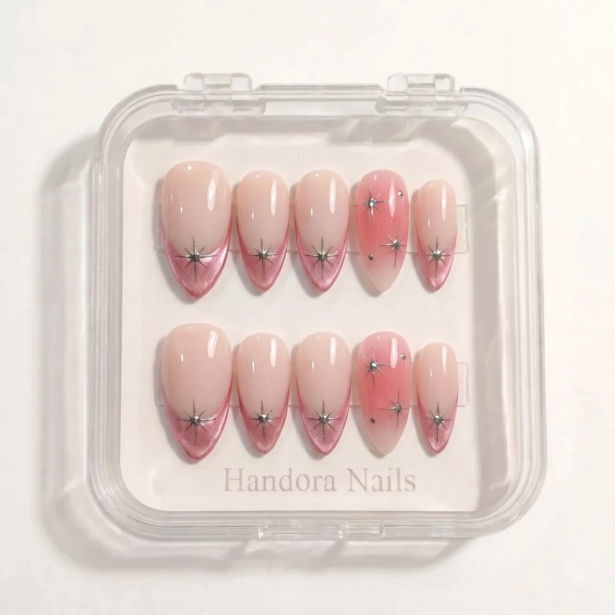 Holiday Sparkle Christmas press-on nails - design view 8 by Handora Nails