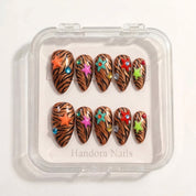 Jingle Jungle Christmas press-on nails - design view 7 by Handora Nails