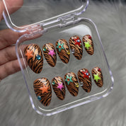 Jingle Jungle Christmas press-on nails - design view 9 by Handora Nails