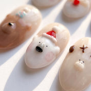 Jolly Zoo Christmas press-on nails - design view 6 by Handora Nails