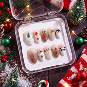 Jolly Zoo Christmas press-on nails - design view 8 by Handora Nails