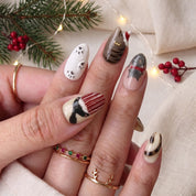 Kitty Stocking Christmas Cat press-on nails – on hand by Handora Nails