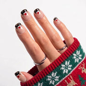 Meowy Christmas Christmas press-on nails - design view 2 by Handora Nails