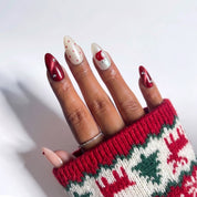 Poison Apple Christmas press-on nails - design view 5 by Handora Nails