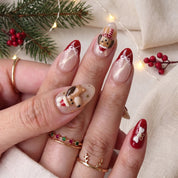 Puppy Stocking Christmas Dog press-on nails – on hand by Handora Nails