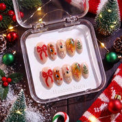 Red Nose Christmas press-on nails - design view 9 by Handora Nails