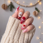 Santa Pop christmas press-on nails – on hand by Handora Nails
