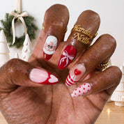 Santa Pop christmas press-on nails – on hand by Handora Nails