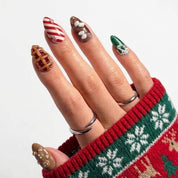 Santa's Bakery Christmas press-on nails - design view 3 by Handora Nails