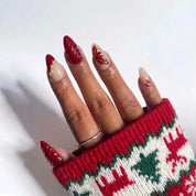Scarlet Ribbons Christmas press-on nails - design view 3 by Handora Nails