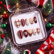 Scarlet Wish Christmas press-on nails - in display box by Handora Nails