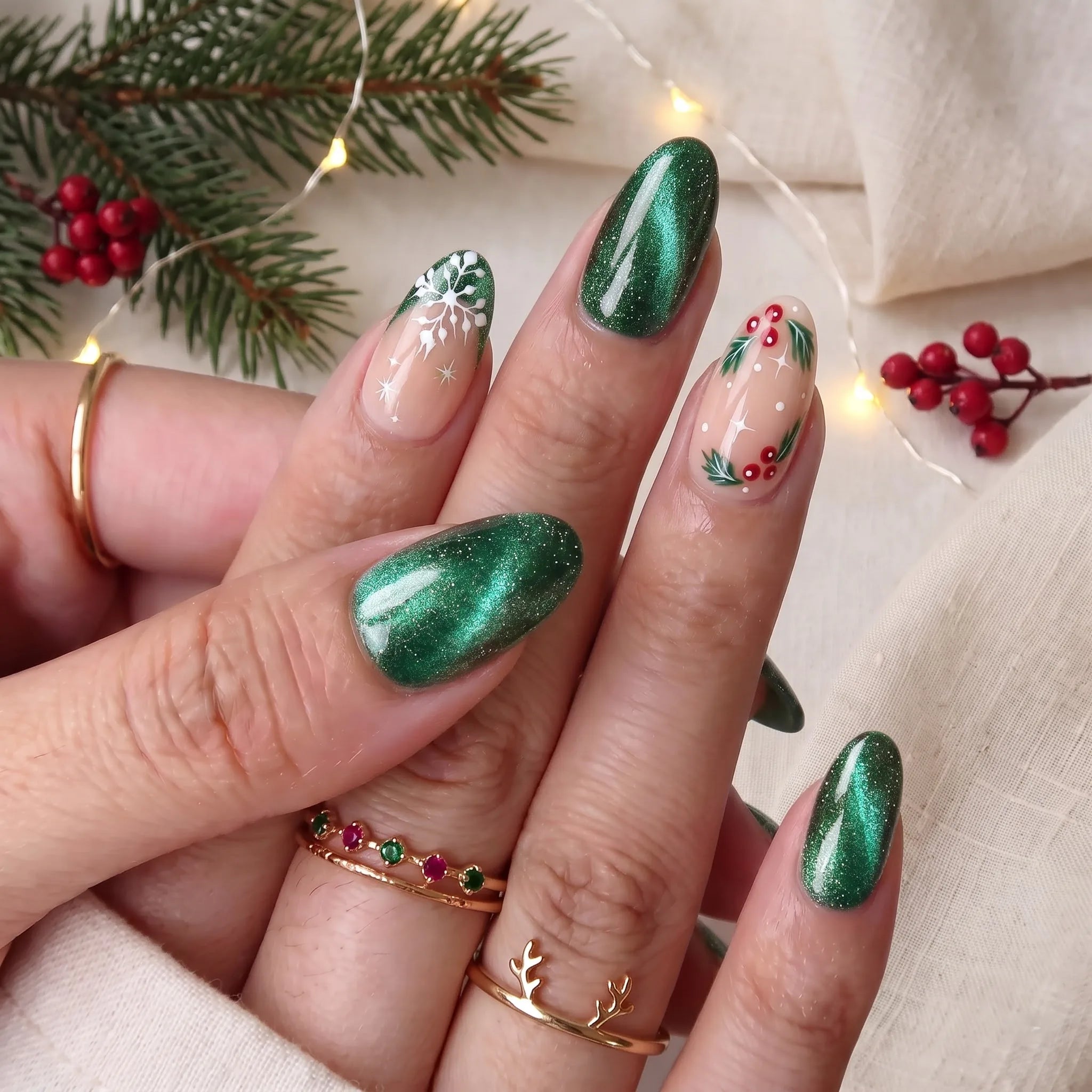 Spruce-Shimmer-handmade-press-on-nails-with-3d-nail-art-reusable-salon-quality-stick-on-fake-nails-by-handora-nails-2.webp