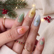 Sweet Sparkle Christmas press-on nails - design view 2 by Handora Nails