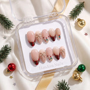 Tartan Gift Christmas press-on nails – in gift box by Handora Nails