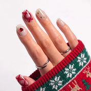 Tartan Wish Christmas press-on nails - design view 3 by Handora Nails