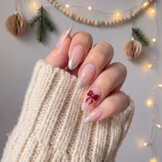 Tinsel Kiss Glitter French press-on nails – on hand by Handora Nails