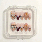 Tinsel Trinkets Christmas press-on nails - design view 6 by Handora Nails