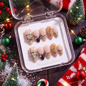Tinsel Trinkets Christmas press-on nails - design view 7 by Handora Nails