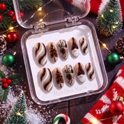Tortoise Noel Christmas press-on nails - design view 9 by Handora Nails