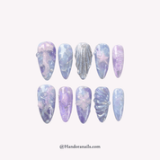 Aetheric Tide cat eye press-on nails by Handora