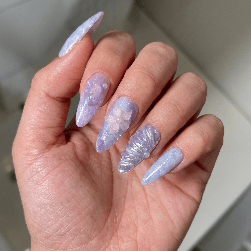Aetheric Tide press-on nails by Handora