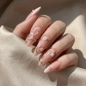 Amethyst Stars press-on nails – hand-painted reusable gel set by Handora