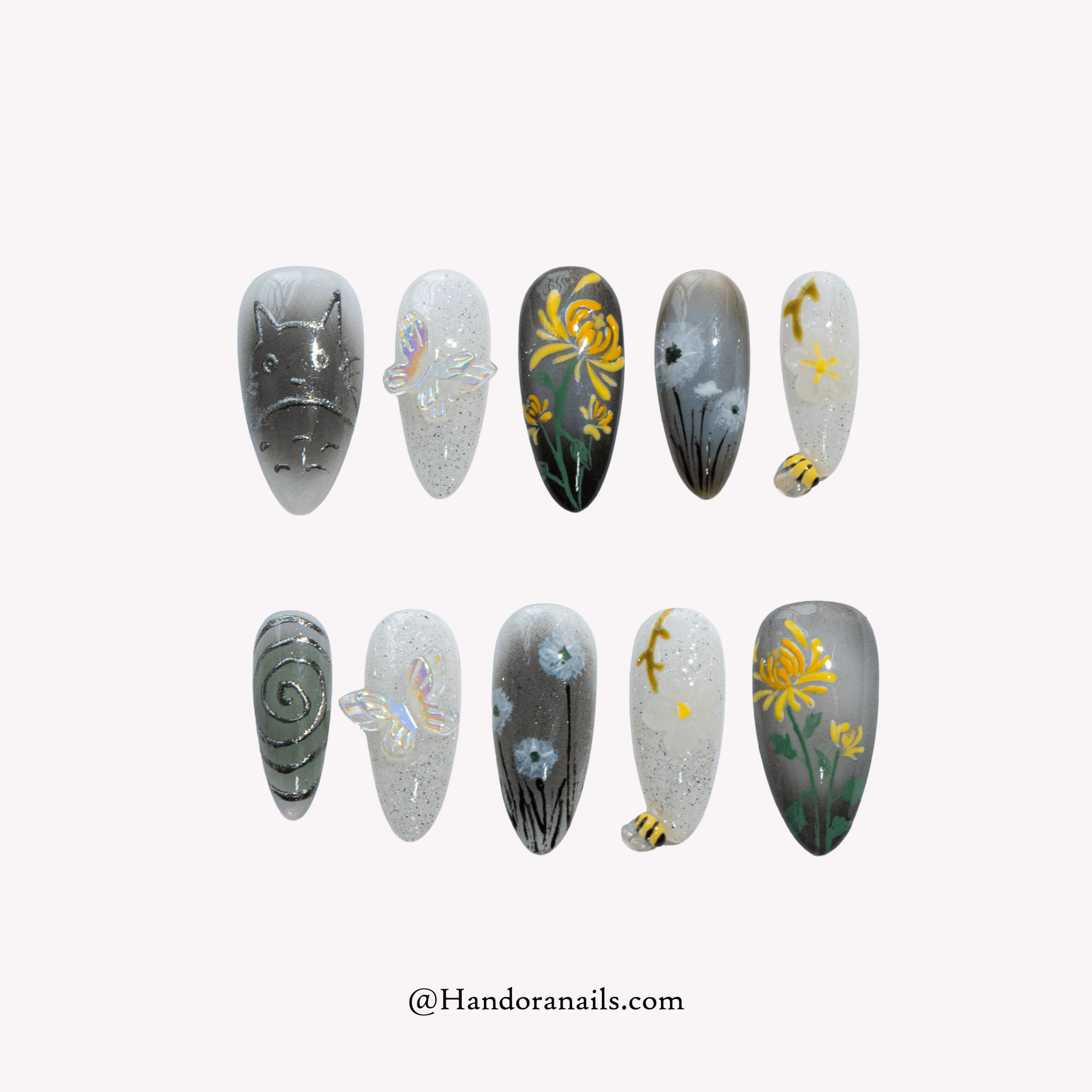 Anime Mums press-on nails by Handora
