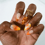 Aperol Spritz press-on nails – hand-painted reusable gel set by Handora