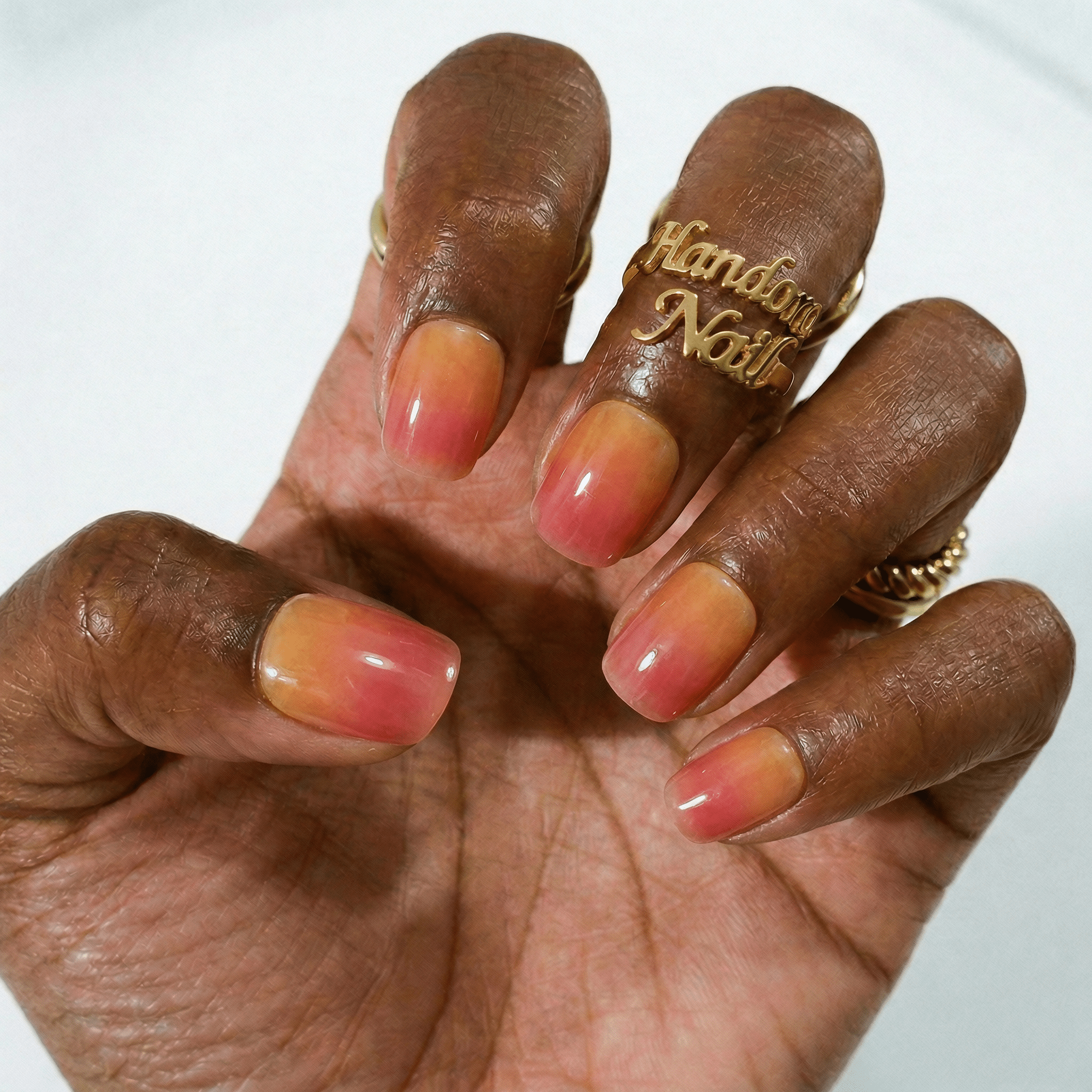 Apple Blush nail design – handmade press-on nails by Handora
